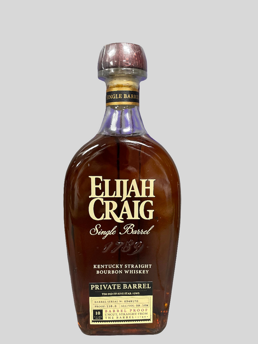 Elijah Craig Barrel Proof 10 Year Single Barrel "Tim Did It! Five Star / OWS" Kentucky Straight Bourbon (Copy)