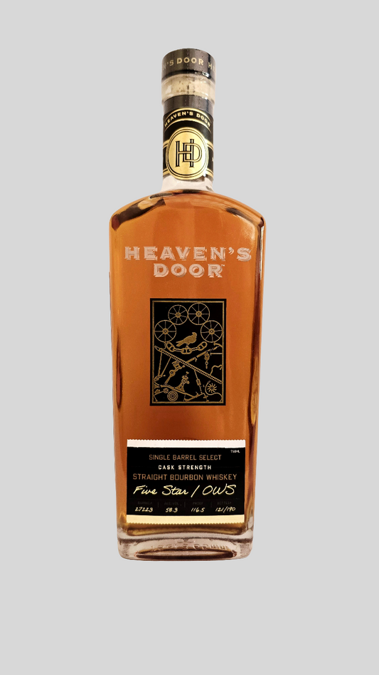 Heaven's Door Single Barrel Select "Five Star / OWS" Cask Strength Straight Bourbon Whiskey