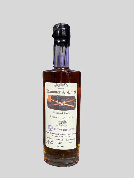 Hammer & Thief Hand-Selected 7 Yr & 9 Yr Blend "Five Star / OWS" Barrel Aged Bourbon - 375ml