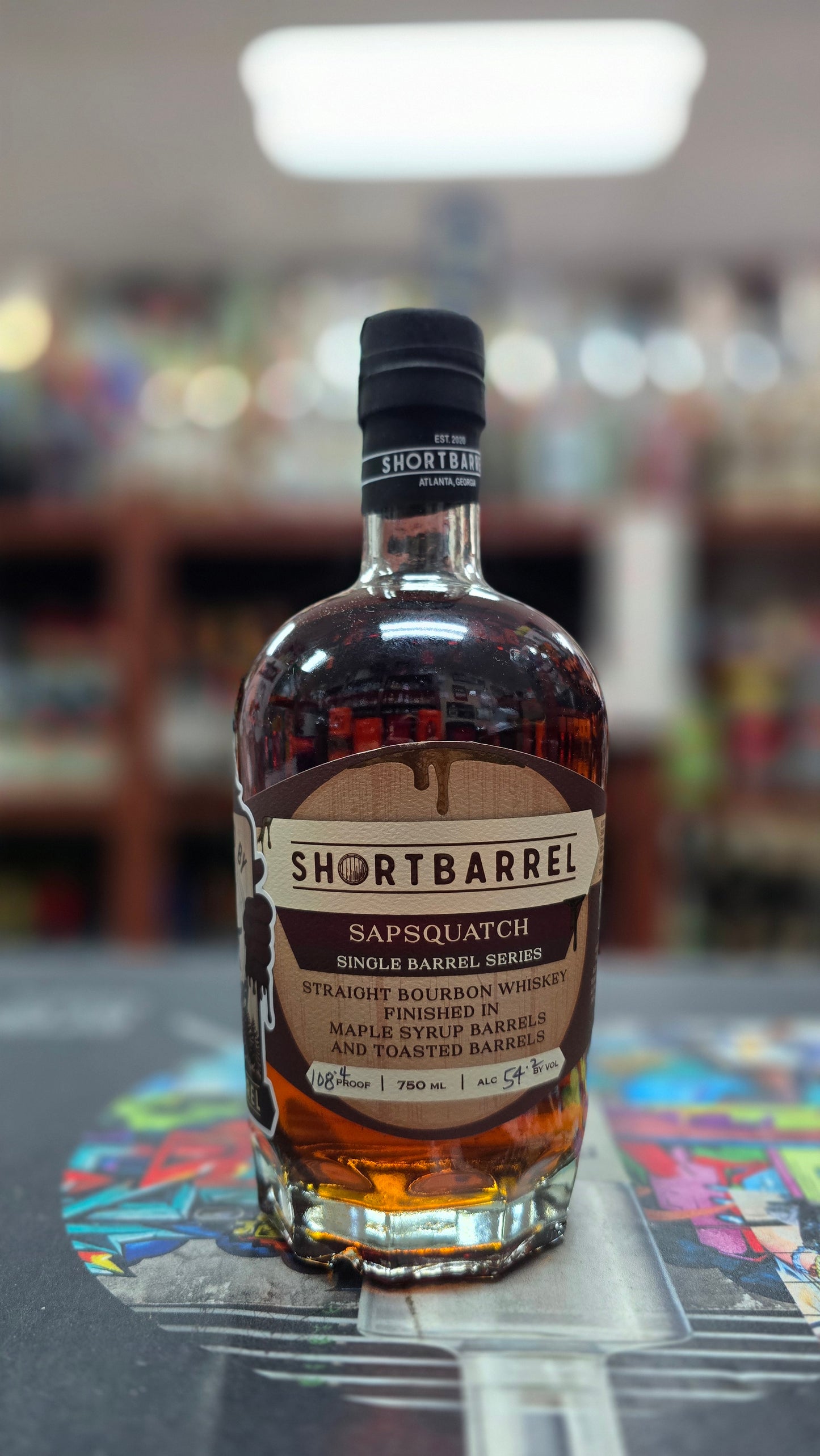 Shortbarrel Sapsquish Straight Bourbon finished in Maple and Toasted barrel