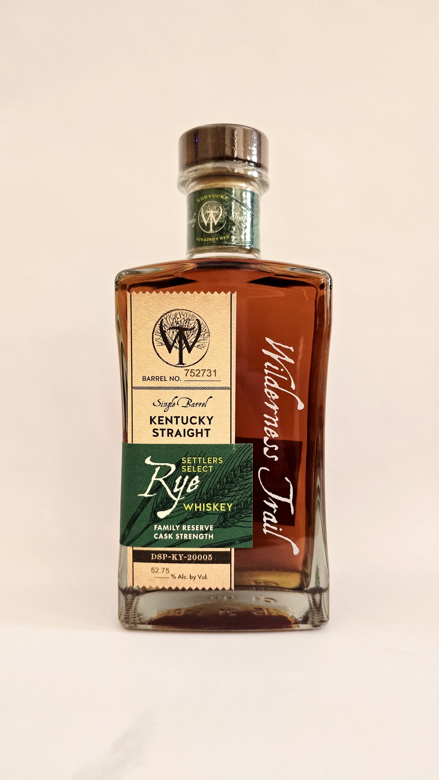 Wilderness Trail Cask Strength Single Barrel Kentucky Straight Rye Whiskey Family Reserve