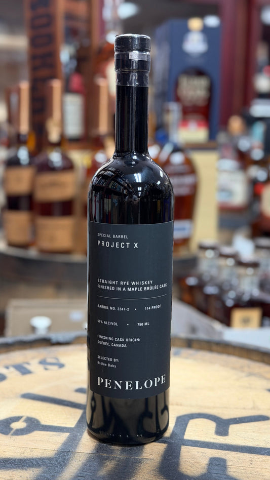 Penelope Project X - Straight Rye Whiskey Maple Brûlée Cask Finish - "Brûlée Baby" - 114 Proof