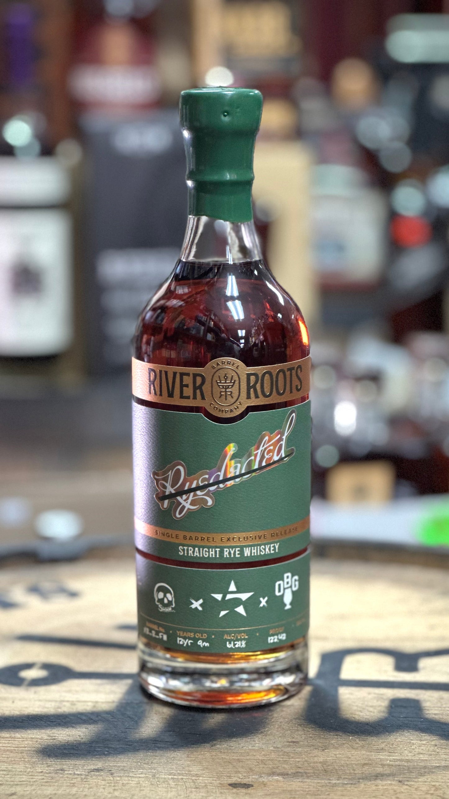 River Roots 12 Year 9 Month 95/5 Rye Whiskey - "Ryedacted" - Lawrenceburg, IN - 122.42 Proof