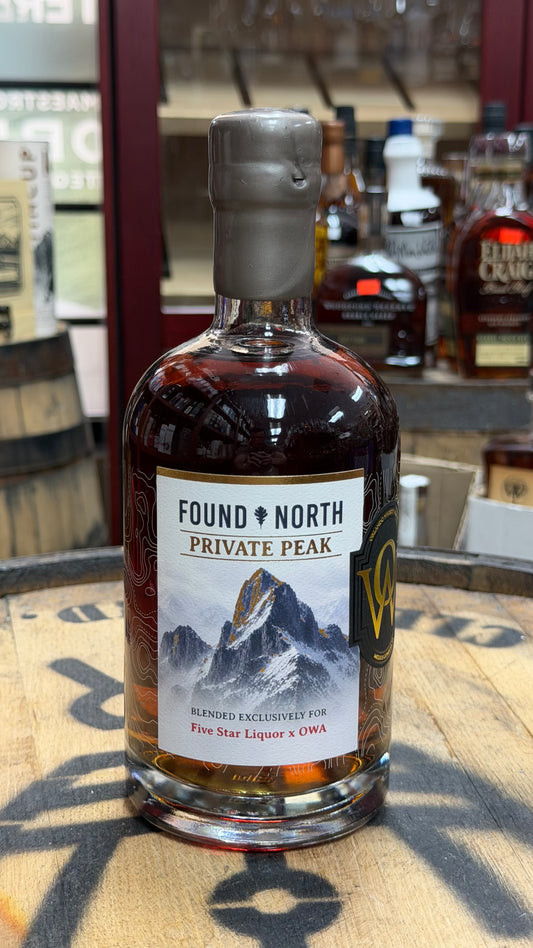 Found North "Private Peak" 20+ Year Whiskey - Private Blend for Five Star & Orlando Whiskey Alliance - 119 Proof