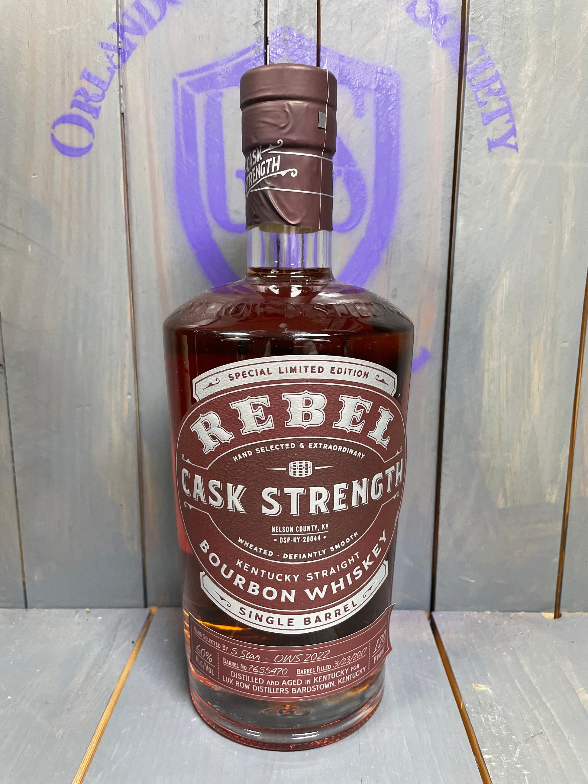 Rebel Cask Strength Wheated Single Barrel "5 Star - OWS 2022" Kentucky Straight Bourbon Whiskey