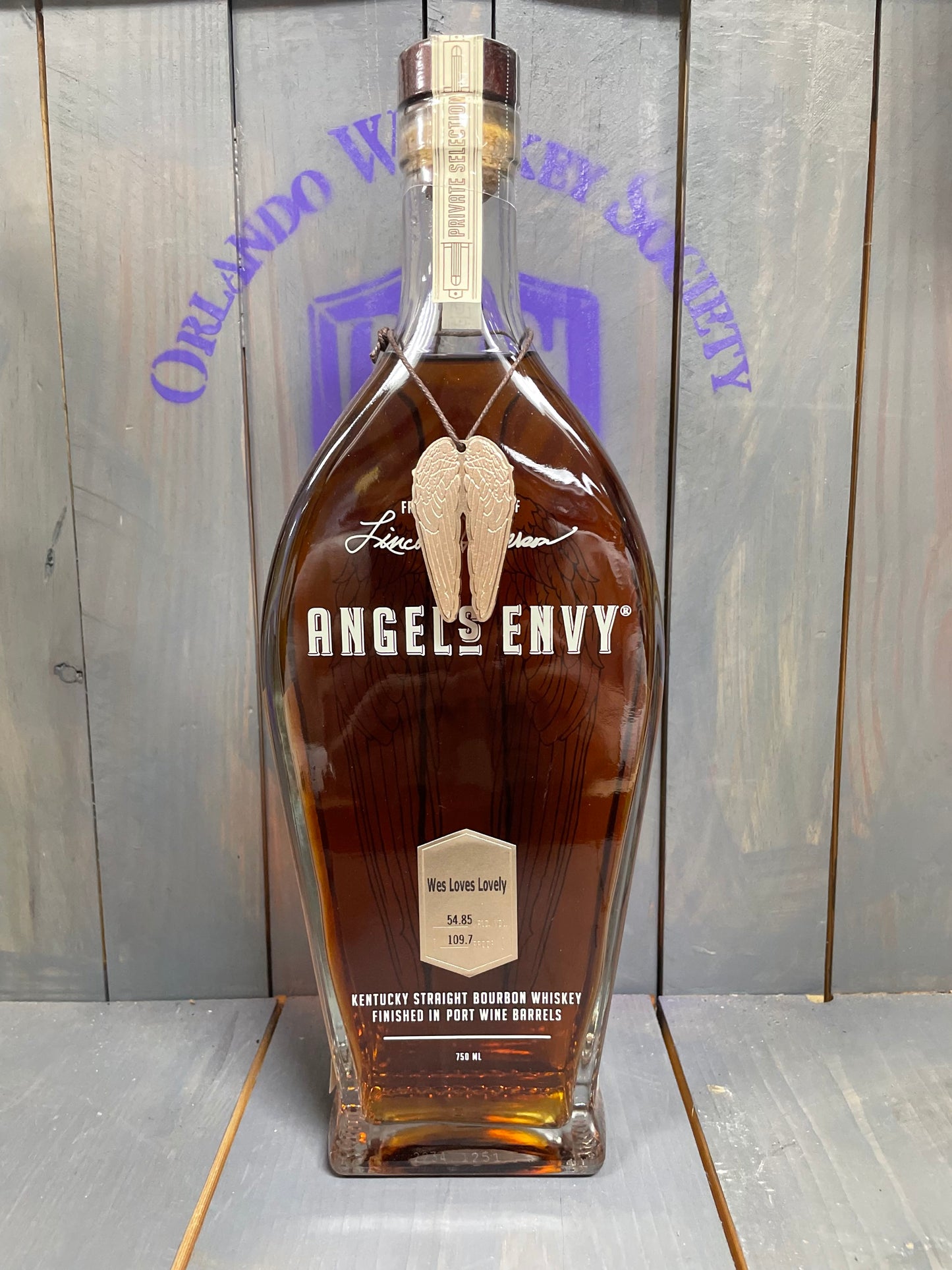 Angel's Envy Private Selection "Wes Loves Lovely" Kentucky Straight Bourbon Whiskey Finished in Port Wine Barrels