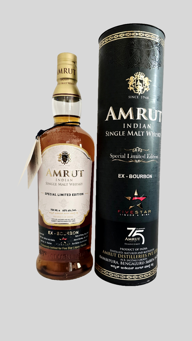 Amrut Five Star Liquor Single Barrel Indian Single Malt Whiskey
