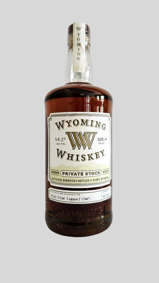 Wyoming Whiskey Private Stock "Five Star Liquor / OWS" Bourbon Whiskey