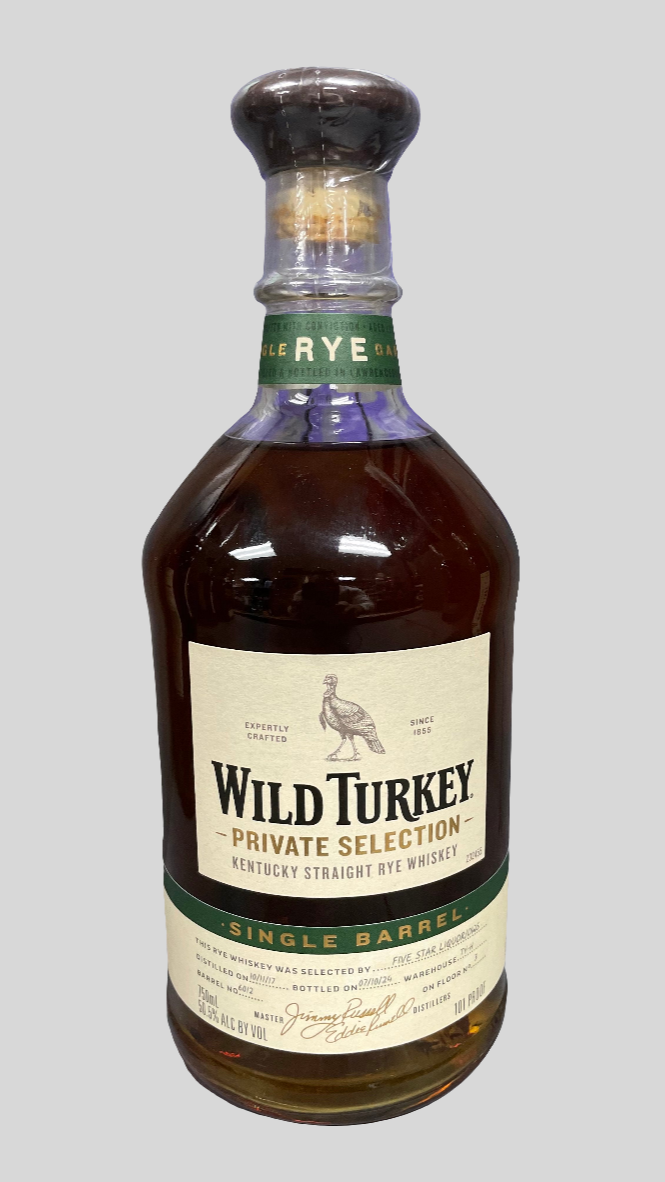 Wild Turkey Single Barrel Private Selection "Five Star Liquors / OWS" Kentucky Straight Rye Whiskey - 6.7 Year