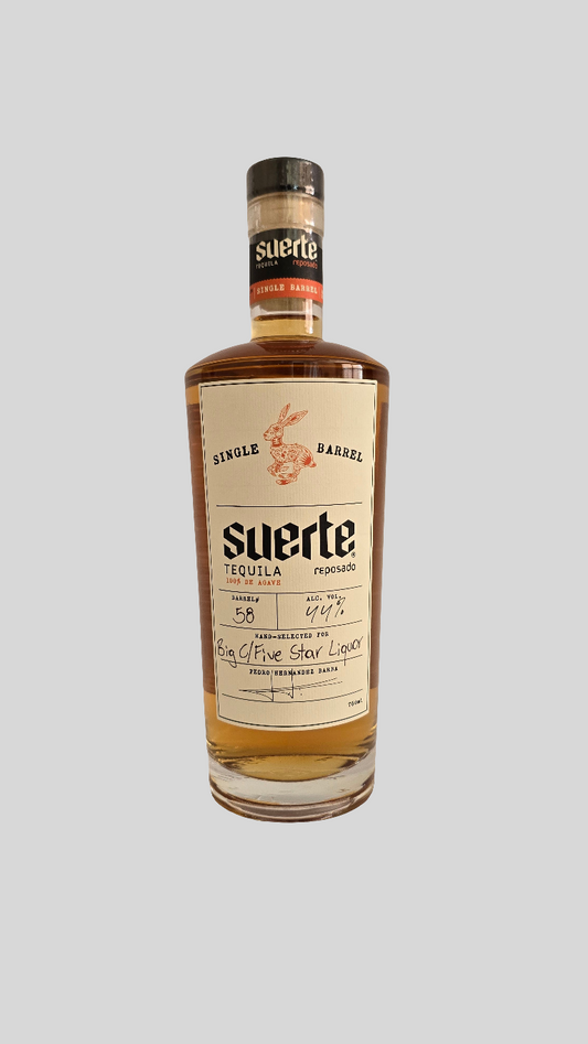 Suerte Big C / Five Star Liquor Single Barrel Reposado Tequila.