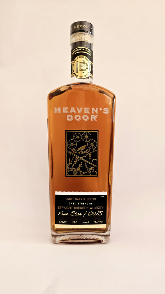 Heaven's Door Single Barrel Select "Five Star / OWS" Cask Strength Straight Bourbon Whiskey