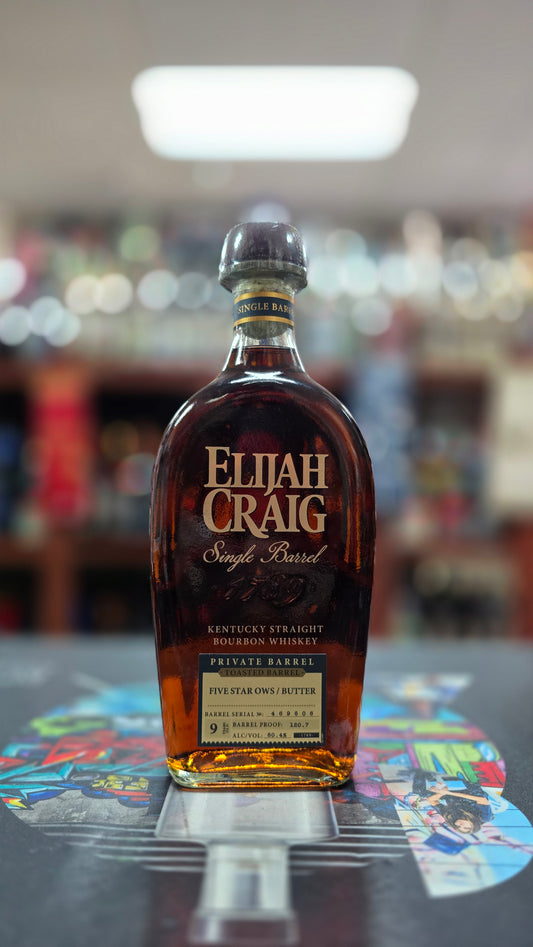 Elijah Craig 9 yrs Toasted Bourbon "Five Star OWS / Butter" 120.7 proof
