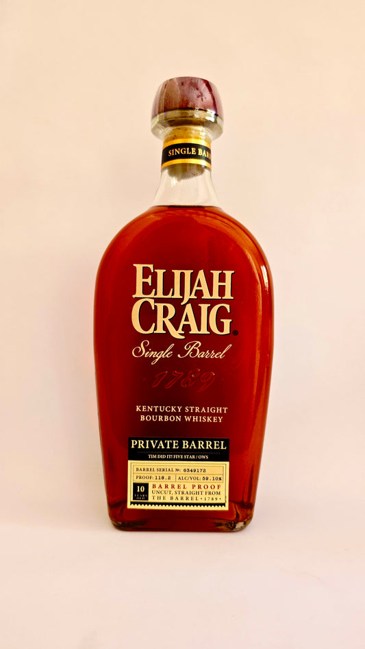 Elijah Craig Barrel Proof 10 Year Single Barrel "Tim Did It / Five Star / OWS" Kentucky Straight Bourbon